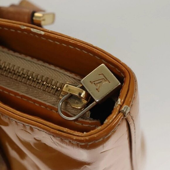 LOUIS VUITTON Monogram Vernis Houston Hand Bag Jaune M91121 LV Auth BA994 - Picture 10 of 16